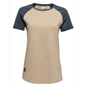 Casual Tan and Gray Short Sleeve Tee